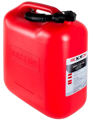 REXXON 20L CANISTER WITH FUNNEL BUBBLE TANK FUEL CONTAINER GASOLINE LIQUIDS CARNISTER WITH APPROVAL