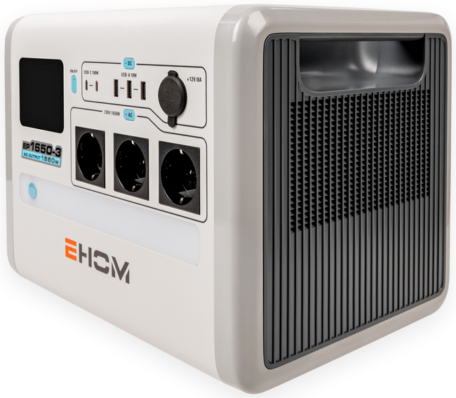 LONCIN EHOM EP1650-3 STACJA ZASILANIA BANK MAGAZYN ENERGI AGREGAT POWERBANK STACJA ZASILAJĄCA 1024Wh moc 1650VA EWIMAX - OFICJALNY DYSTRYBUTOR - AUTORYZOWANY DEALER LONCIN