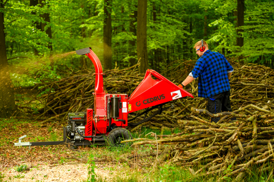 Cedrus RB05 PRO-HE Rębak Rozdrabniacz Spalinowy Do Gałęzi 15 KM 12 cm Hydrauliczny