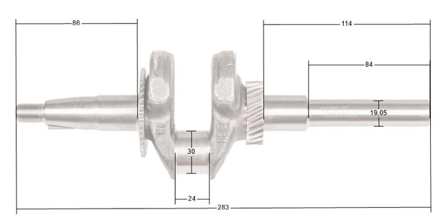 Loncin G200F(D) LC168F-2 80 mm klikový hřídel ORIGINÁLNÍ DÍL 130290788-0001
