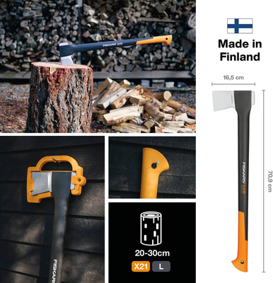FISKARS X21 WOOD SPLITING SIXER Fiskars X21-L 122473 - OFFICIAL DISTRIBUTOR - AUTHORIZED DEALER FISKARS