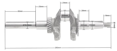 Klikový hřídel zametacího stroje Loncin G200F ZM02 ZM04 ORIGINÁLNÍ DÍL 130290097-0001