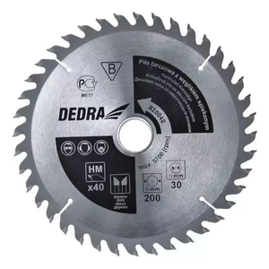 DEDRA H25040E Piła tarczowa do drewna 250x16mm 40T tarcza zębata widiowa do pilarki