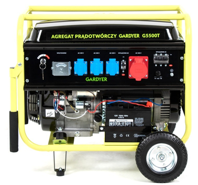 AGREGAT PRĄDOTWÓRCZY GENERATOR PRĄDU TRÓJFAZOWY GARDYER G5500T 5.5 KW ESTART - OFICJALNY DYSTRYBUTOR - AUTORYZOWANY DEALER GARDYER