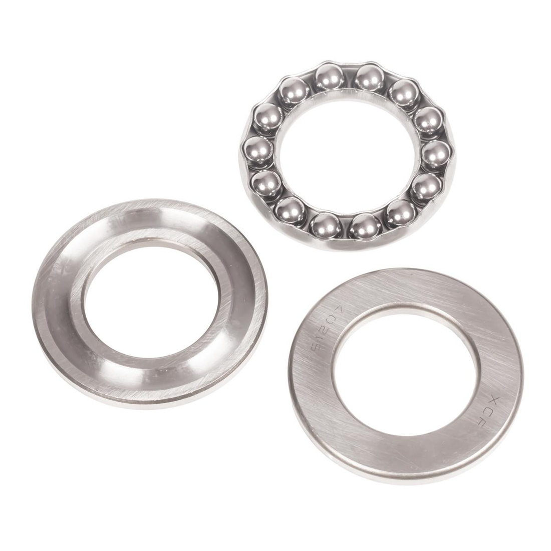 Łożysko 51207 Cedrus – elementy rozdzielne: dwie bieżnie i koszyk z kulkami