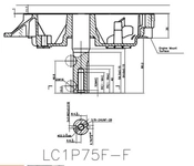 Loncin engine LC1P75F-F vertical shaft 22.2 mm / 80 mm LC1P75F-F