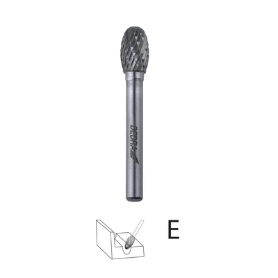 Dedra 07F644 Frez trzpieniowy owalny E12x20mm 6mm do metalu, pilnik węglikowy