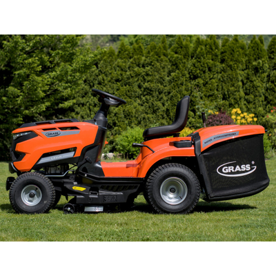 TRAKTOR GRASS GR86H TRAKTOREK OGRODOWY DO TRAWY Z TYLNYM WYRZUTEM KOSIARKA SAMOJEZDNA SPALINOWA DO TRAWY HYDROSTAT 86cm Loncin 352 