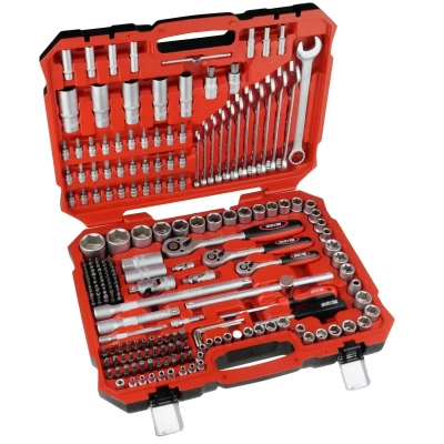 LARGE SOCKET WRENCH SET HILLEN&MOHR 17K216 CRV 216 PCS. 17X1/2", 13X1/4" , 8X3/8"
