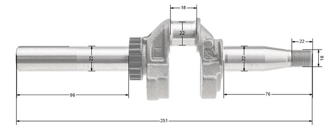 Klikový hřídel B&S Series 450 500 550 OHV ORIGINÁLNÍ DÍL 590537