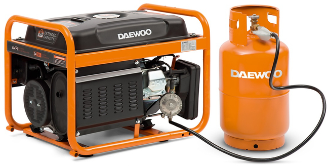 DAEWOO GDA 3500 DFE AGREGAT GENERATOR PRĄDOTWÓRCZY LPG / BENZYNA 2x16A, MOC 3,5kW  - OFICJALNY DYSTRYBUTOR - AUTORYZOWANY DEALER DAEWOO