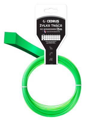 Cutting line 2.0/15m k square green PIN003