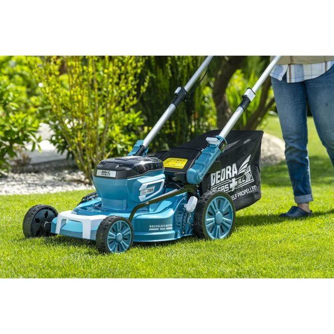 46cm cordless mower with drive, 2x18V