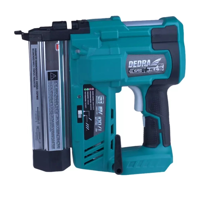 STAPLER, NAILER 2-IN-1, CORDLESS PNEUMATIC STAPLER DEDRA SAS+ALL DED7053 STAPLES AND NAILS UP TO 50MM