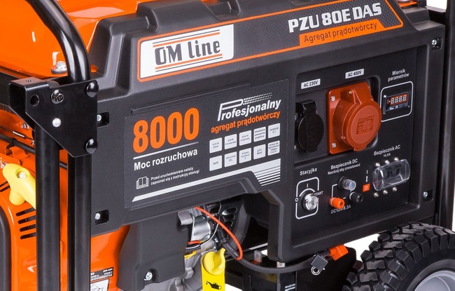 OLEO MAC OM LINE PZU 80E DAS AGREGAT GENERATOR PRĄDOTWÓRCZY 230V 400V z AVR ESTART ROZRUSZNIK  6,5 KW - OFICJALNY DYSTRYBUTOR - AUTORYZOWANY DEALER OLEO MAC