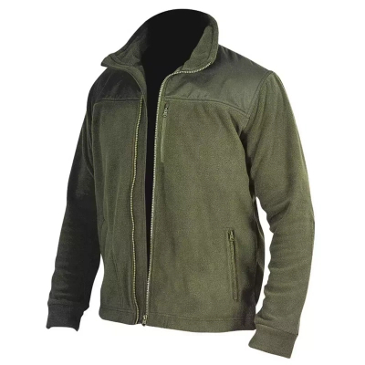 DEDRA BH6PA-S bluza polarowa z wstawkami, polar roboczy męski 280 g/m² zielony S