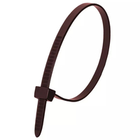 DEDRA 11F76372 Opaski zaciskowe nylonowe brązowe 7,6x370mm, trytytki/obejmy 100 szt.