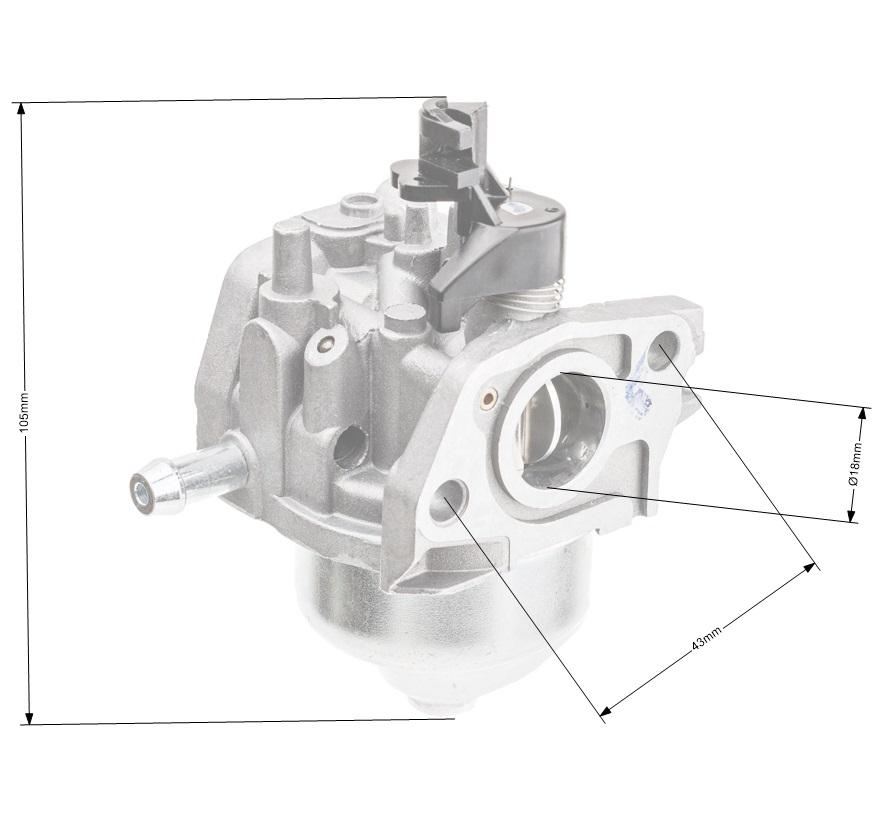 Gaźnik Loncin LC1P61FE 170021568-0001 wymiary zabudowy