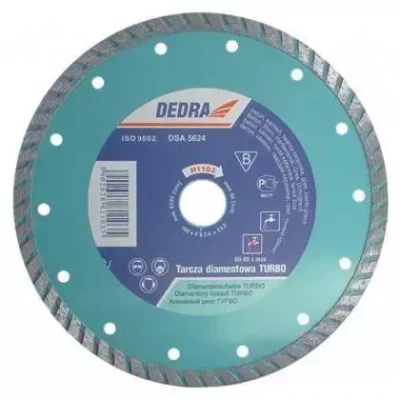 TARCZA DIAMENTOWA TURBO DO GLAZURY, GRESU DEDRA H1104 230MMX22,2MM