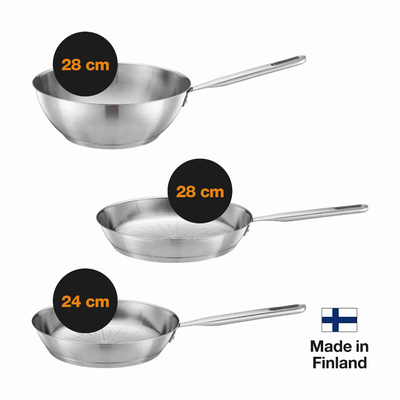 Fiskars All Steel Pure 1065628 patelnia 28 cm stal nierdzewna bez powłoki