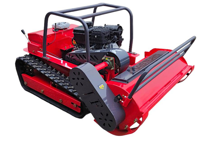 MASTERCUT JFRC100S KOSIARKA BIJAKOWA ROBOT KOSZĄCY ZDALNIE STEROWANY KOSIARKA HYBRYDOWA GĄSIENICOWA SPALINOWA TRAKTOREK POD PANELE Z NAPĘDEM NA PILOTA FOTOWOLTAIKA 100cm