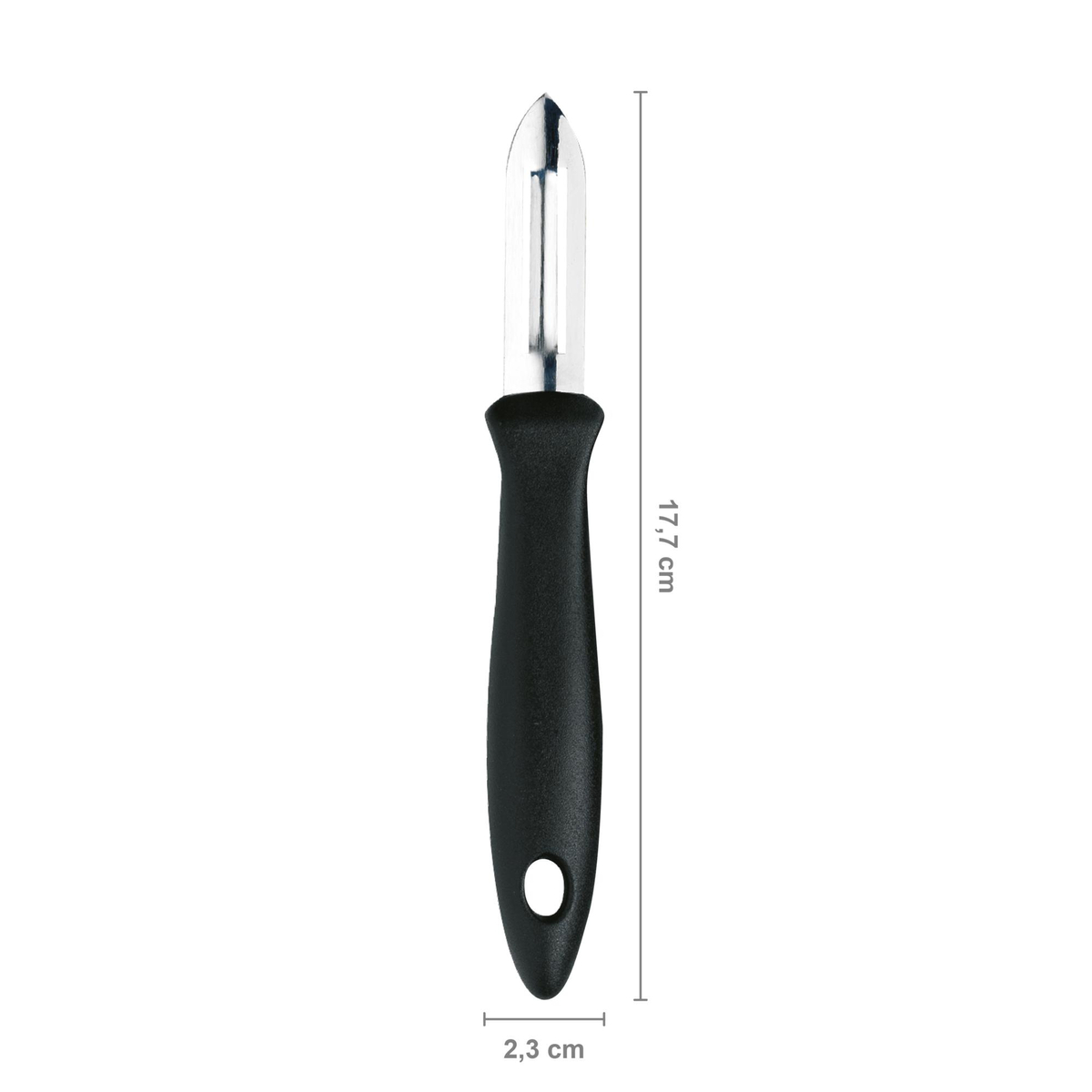 Fiskars Essential 1065585 skrobaczka do warzyw i owoców, lekka obieraczka kuchenne