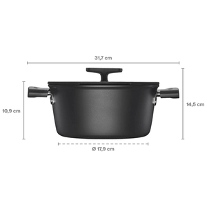 Hrnec 3,5 l s nepřilnavým povrchem a poklicí (d. 1052227) Tvrdá tvář