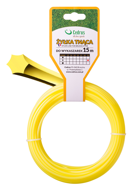 Cutting line 3.3/15m k star yellow CEDRUS DBPLPINBD01HJ330K15 - OFFICIAL DISTRIBUTOR - AUTHORIZED DEALER CEDRUS
