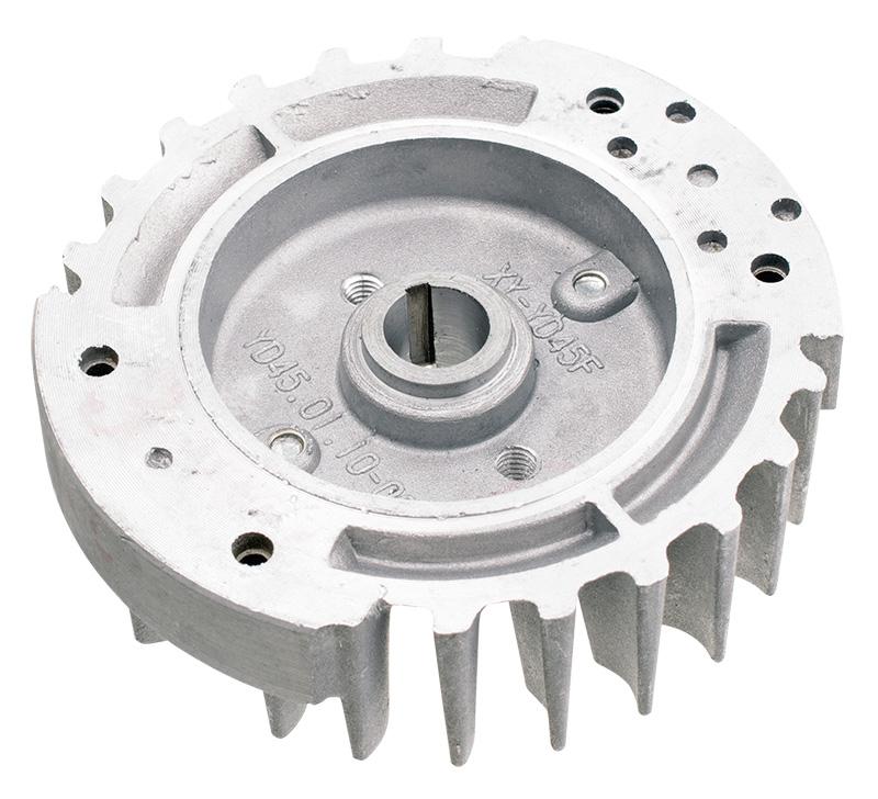 Koło magnesowe CEDRUS 370072 – widok od strony czopa wału i gniazda klina