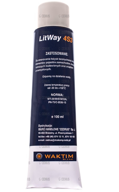 STATOIL LITWAY ŁT 4S3 LITHIOVÉ LOŽISKOVÉ MAZIVO PRO MAZÁNÍ LOŽISEK A VEDENÍ , ŘETĚZOVÝCH PIL , FRÉZ STATOIL LITWAY ŁT 4S3 TUBE - EWIMAX - OFICIÁLNÍ DISTRIBUTOR - AUTORIZOVANÝ DEALER CEDRUS