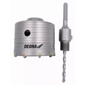 DEDRA DED1507-X Wiertło koronkowe HM/TCT 100 mm HEX, otwornica koronka do betonu i cegły
