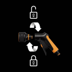 Fiskars Comfort 1065483 pistolet zraszający 3‑funkcyjny do węża ogrodowego