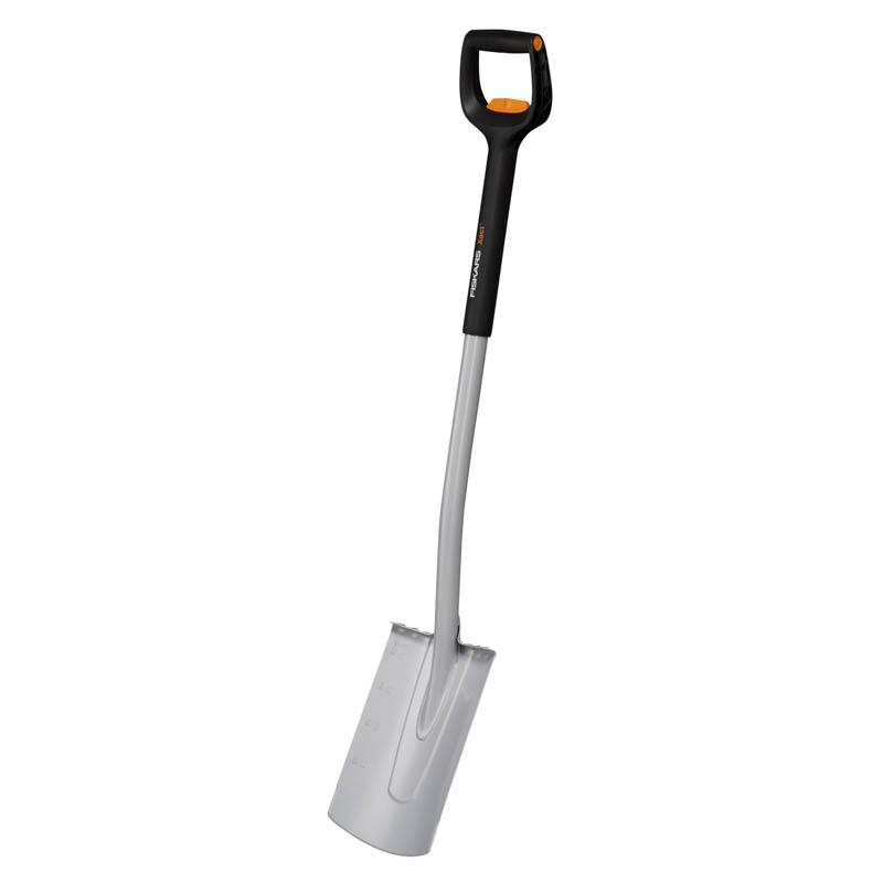 FISKARS Xact 1066733 Łopata szpadel teleskopowy prosty stal borowa do ogrodu