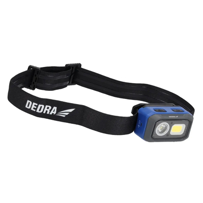 Dedra L1015 Latarka czołowa czołówka LED 500lm czujnik ruchu aku 1000mAh USB-C 3xAAA