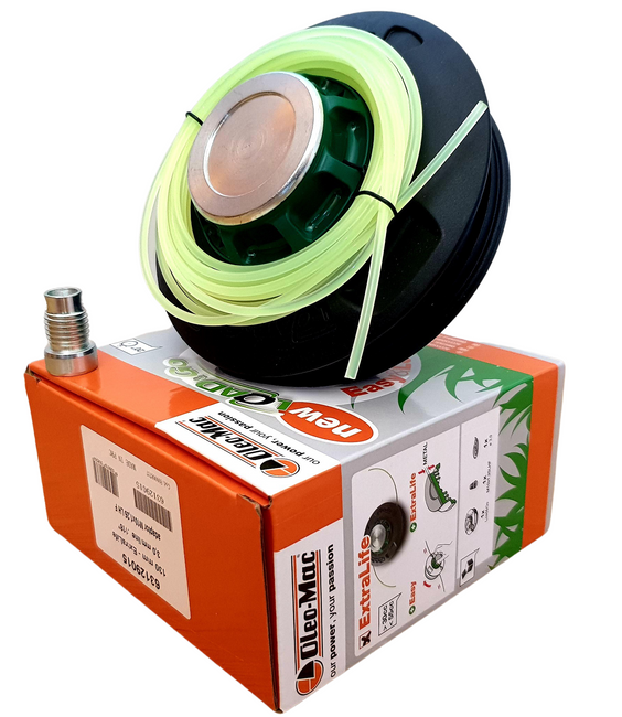 OLEO-MAC LOAD&GO 130mm x 3mm EXTRALIFE M10x1.25 LHF BLADING HEAD with metal knob EFCO 63129015 - OFFICIAL DISTRIBUTOR - AUTHORIZED DEALER OLEO MAC