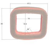 Filtr powietrza Loncin LC165F-3H CZĘŚĆ ORYGINALNA 180100111-0001