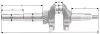 Loncin LC1P70FA crankshaft with shaft ORIGINAL PART