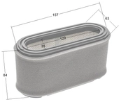 Loncin air filter kpl. with sponge 1P88F 1P90F 1P92F ORIGINAL PART 180100064-0001