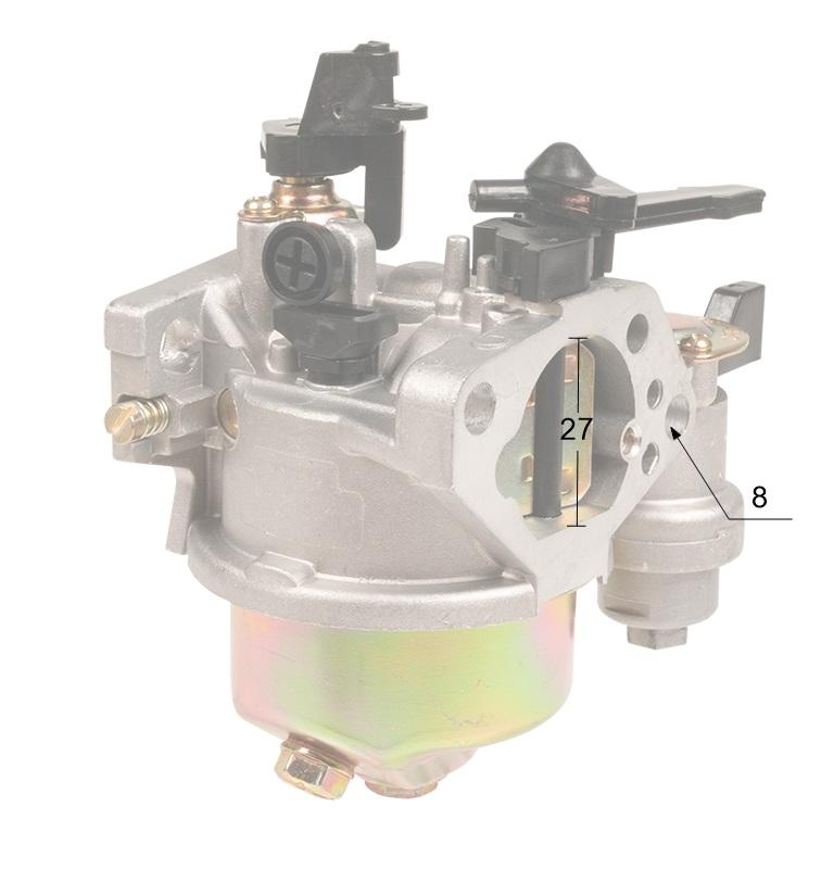 Gaźnik Honda GX390 RO20800 – wymiary montażowe