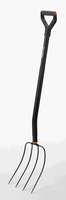 FISKARS Widły do kompostu Ergo czarne 1004815 – ergonomiczne widły ogrodowe