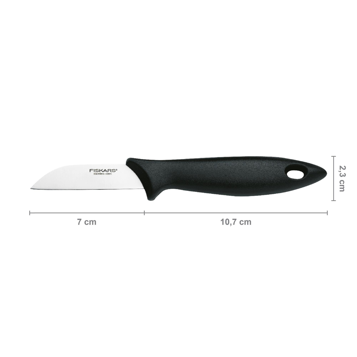 Nóż do skrobania 7 cm Essential FISKARS – mały nóż kuchenny do warzyw i owoców