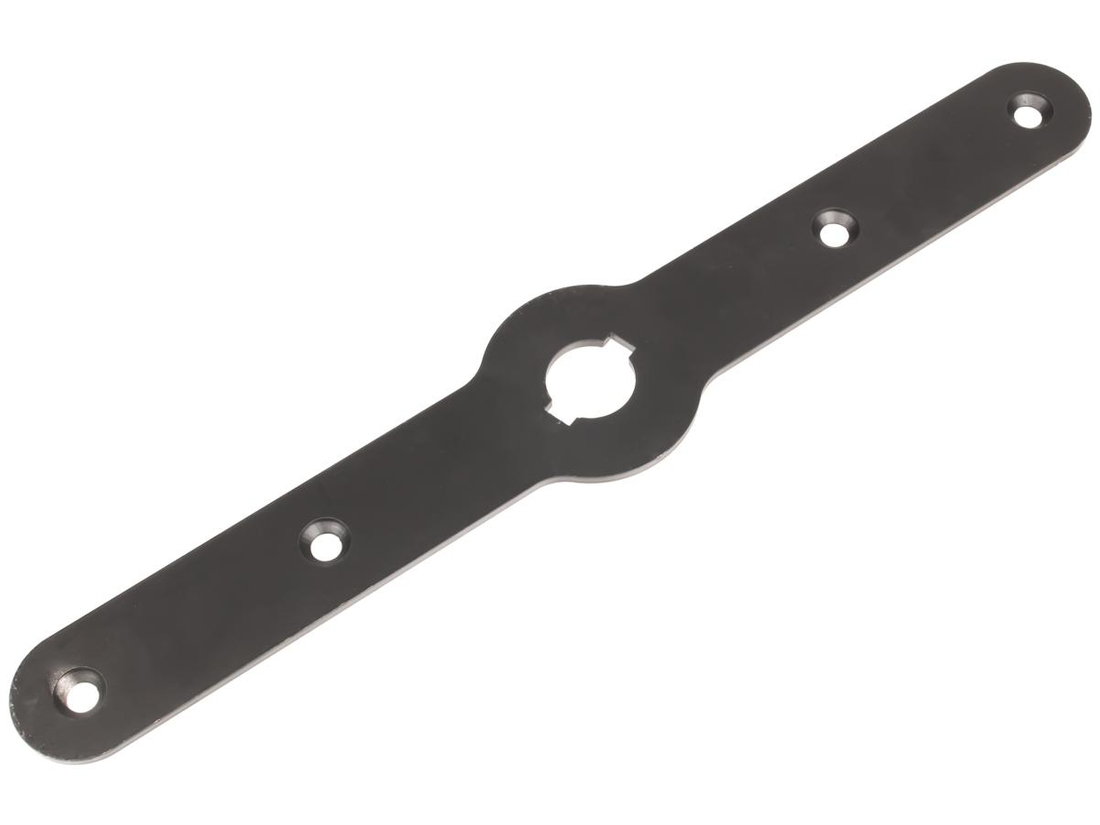 Płytka dociskowa ostrza do rozdrabniacza Cedrus RB05 – widok elementu mocującego z otworami montażowymi