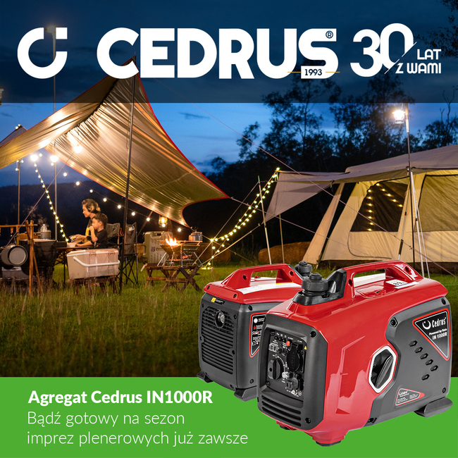 CEDRUS IN1000R AGREGAT GENERATOR INWERTOROWY PRĄDOTWÓRCZY INWERTEROWY WALIZKOWY 230V 1000W EWIMAX - OFICJALNY DYSTRYBUTOR - AUTORYZOWANY DEALER CEDRUS