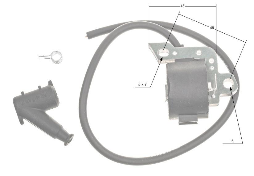 Moduł zapłonowy Stihl 490045 – wymiary i mocowanie
