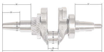 Loncin LC5000(D)-AS LC6500(D)-AS LC188F crankshaft ORIGINAL PART 130290024-0001