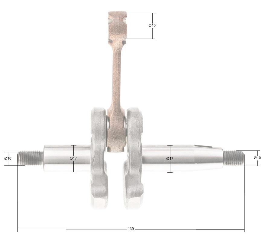 Wał korbowy Kawasaki TJ53E 49119-0012 zdjęcie 2