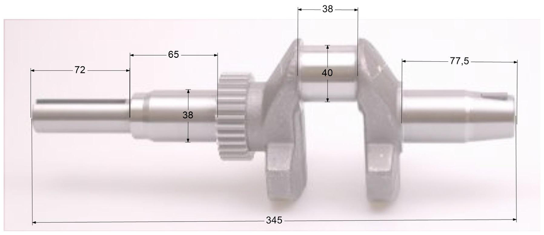 Wał korbowy Rato silnik R670 13300-Z120230-00A0 - zdjęcie 2