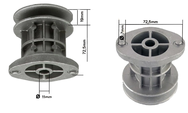 OLEO-MAC BLADE ATTACHMENT HUB FOR OLEO-MAC, EFCO, VICTUS POWER MOWER 66030256R