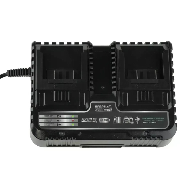 CHARGER FOR TWO BATTERIES, DEDRA SAS+ALL POWER SUPPLY DED7038V FITS DED7032, DED7034, DED7035, DED6936, DED6937