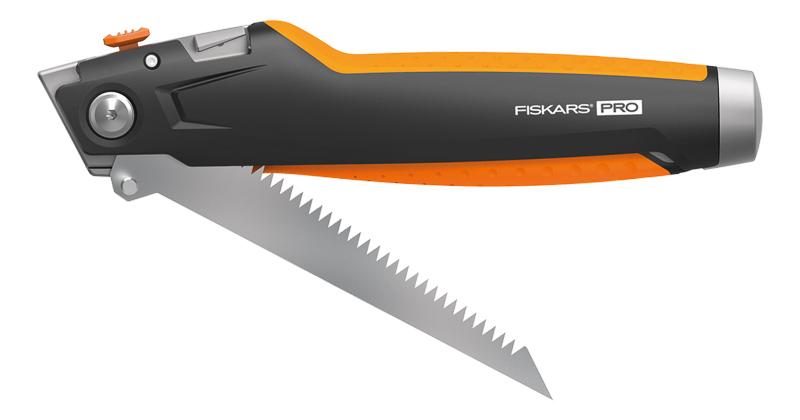 Nóż budowlany CarbonMax™ 1027226 – widok z wysuniętą piłą do płyt g-k